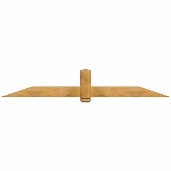 Ekena Millwork Eugene Rough Sawn Timber Gable Bracket, Western Red Cedar, 96"W x 16"H x 2"D x 6"F, 4/12 Pitch GBW096X16X0206EUG00RWR - main